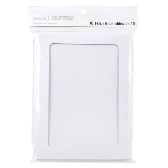 white frame cards & envelopes by recollections™, 5" x 7" michaels white frame cards &